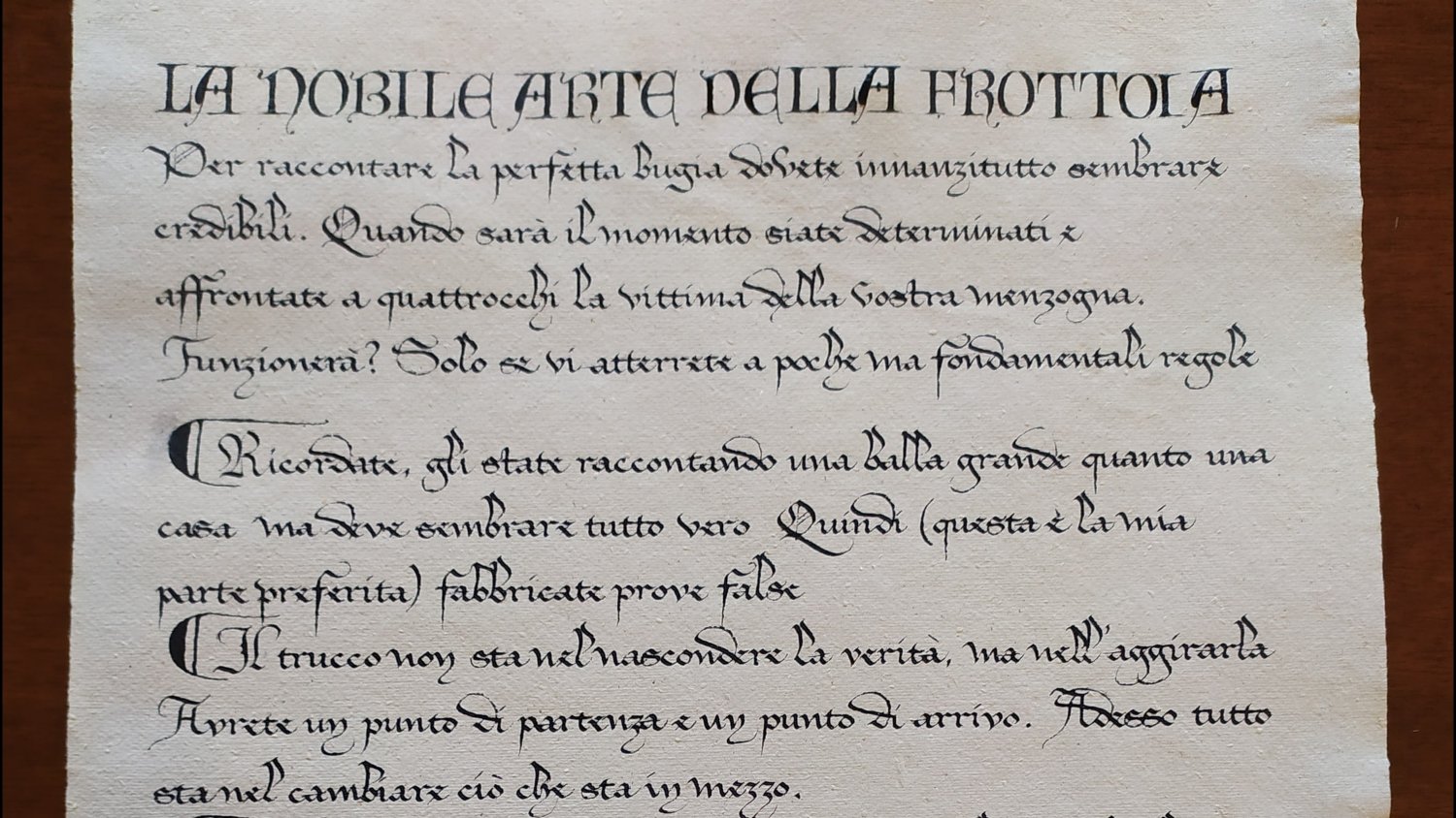 la nobile arte della frottola