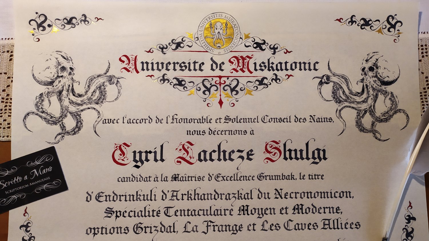 laurea miskatonic francese