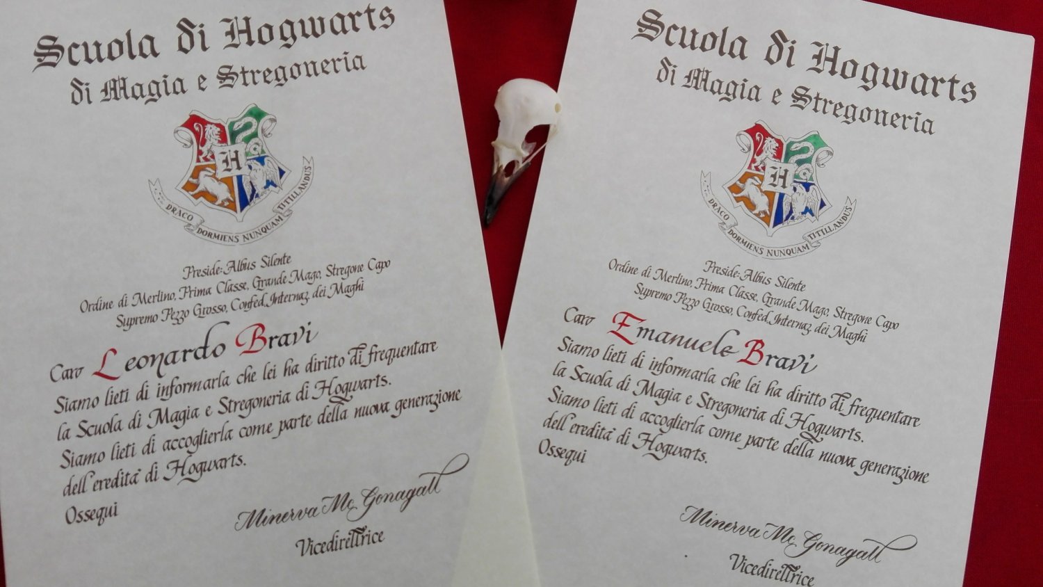 lettera ammissione hogwarts